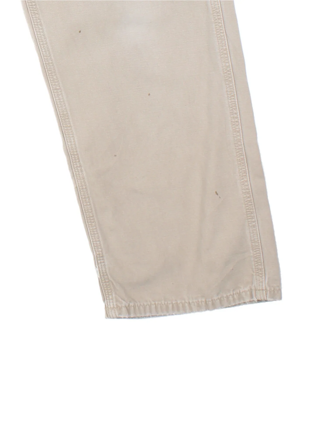Carhartt Carpenter Trousers in a tan colourway with multiple pockets and the logo embroidered on the back.