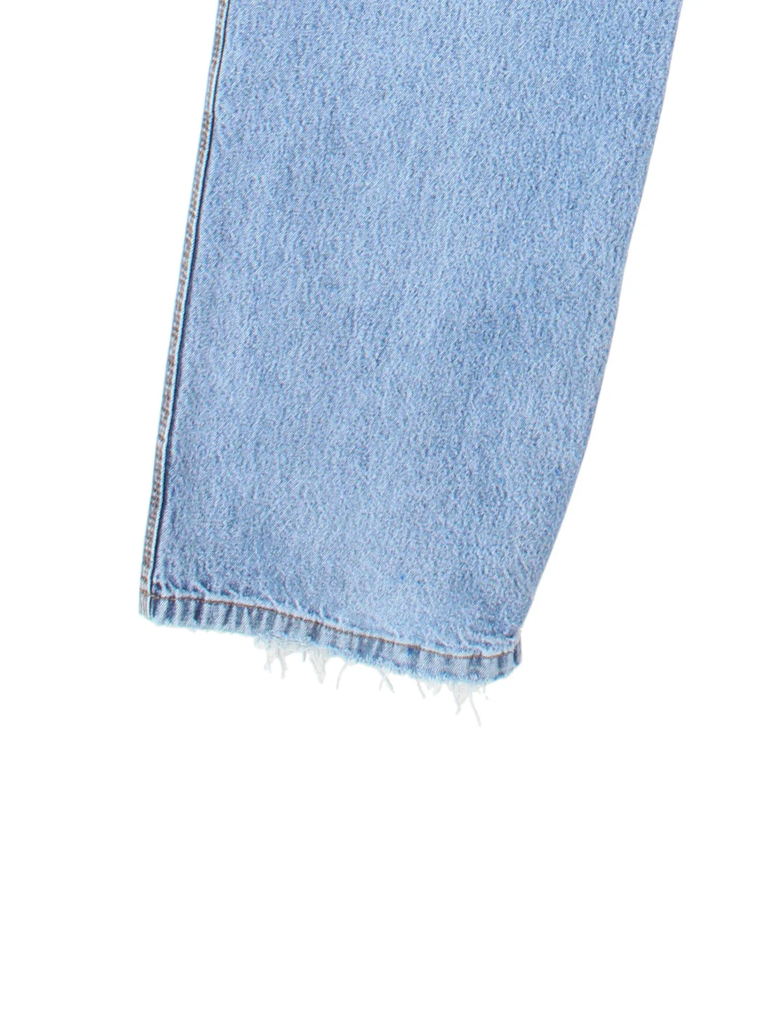 Carhartt Carpenter Jeans in a blue colourway with multiple pockets and the logo embroidered on the back.
