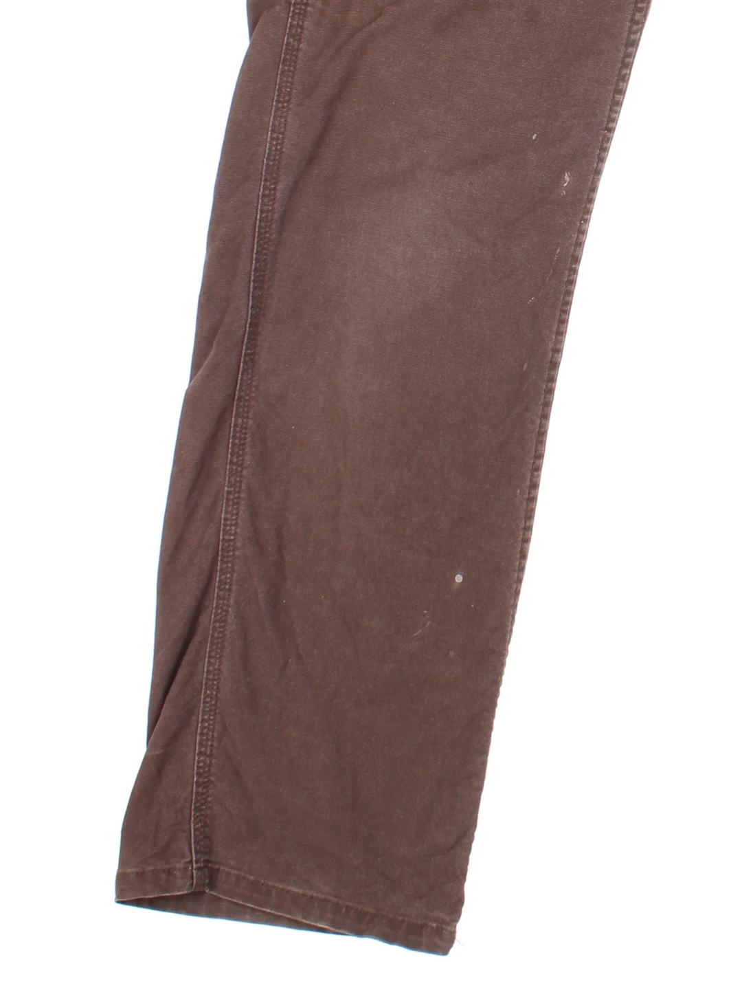 Carhartt Carpenter Trousers in a brown colourway with multiple pockets and the logo embroidered on the back.