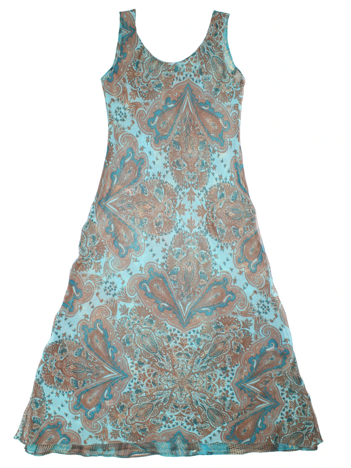 Y2K Paisley Maxi Dress (Size S)