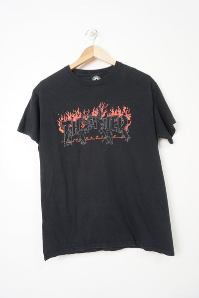 Vintage Thrasher Magazine black spell-out crow graphic t-shirt 