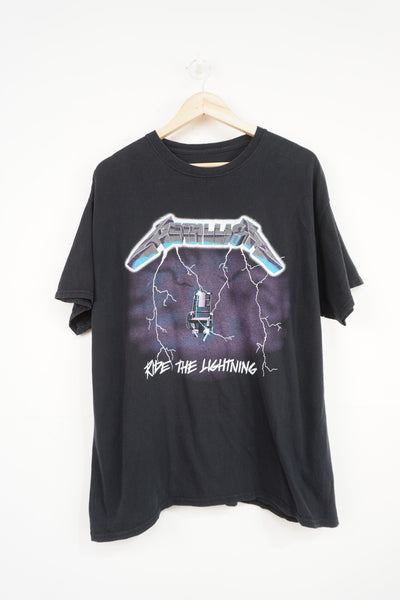 Metallica 'ride the lightning' black graphic t-shirt 