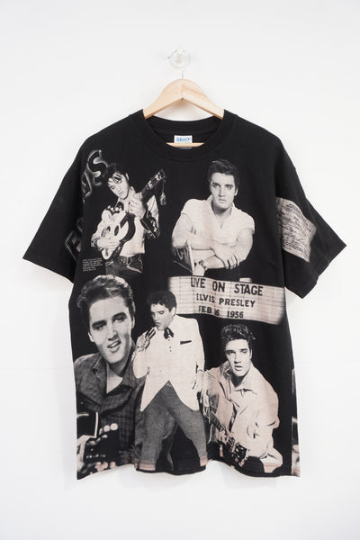 Vintage 90's Elvis Presley all over print heavy weight t-shirt 