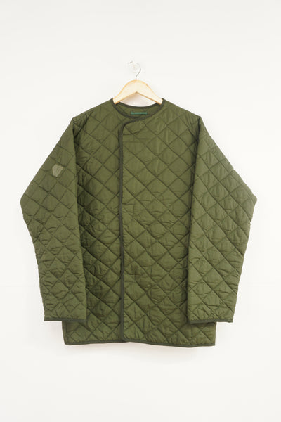 Vintage Military khaki green quilted liner jacket 