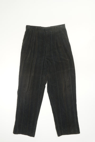 Vintage Paul and Shark green and blue striped corduroy trousers