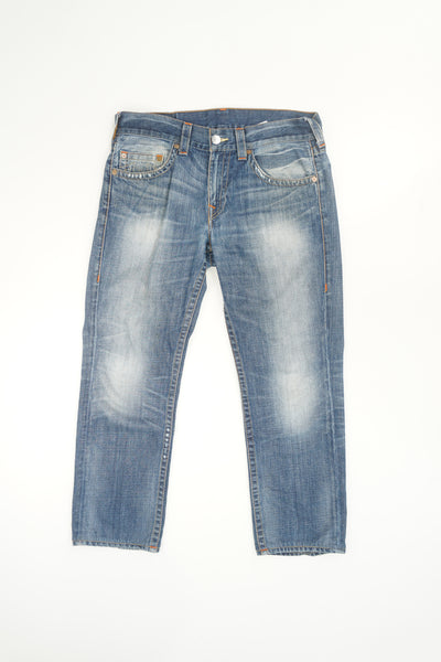 True Religion basic slim fit jeans with embroidered logo on back pockets