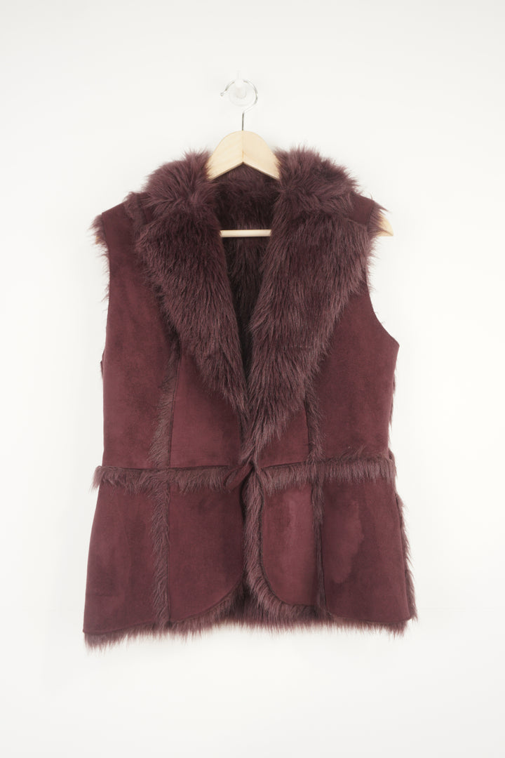 Faux Sheepskin Waistcoat