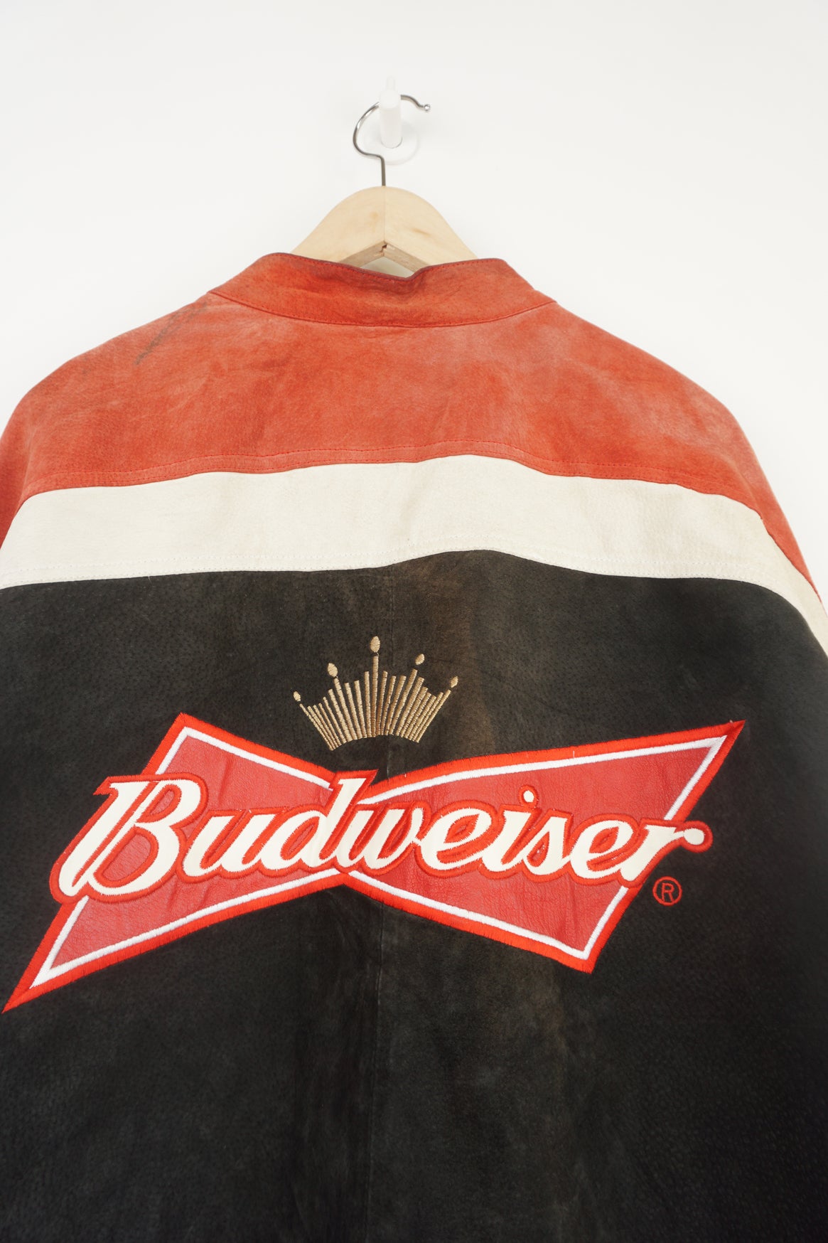 Vintage budweiser nascar jacket hotsell