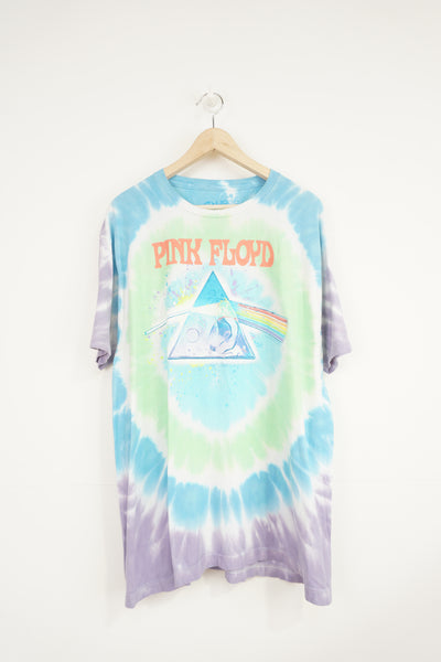 Pink Floyd tie dye t-shirt by Liquid Blue, with prism graphic on the front