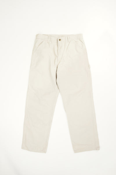 Carhartt off white relaxed fit carpenter jeans with multiple pockets
