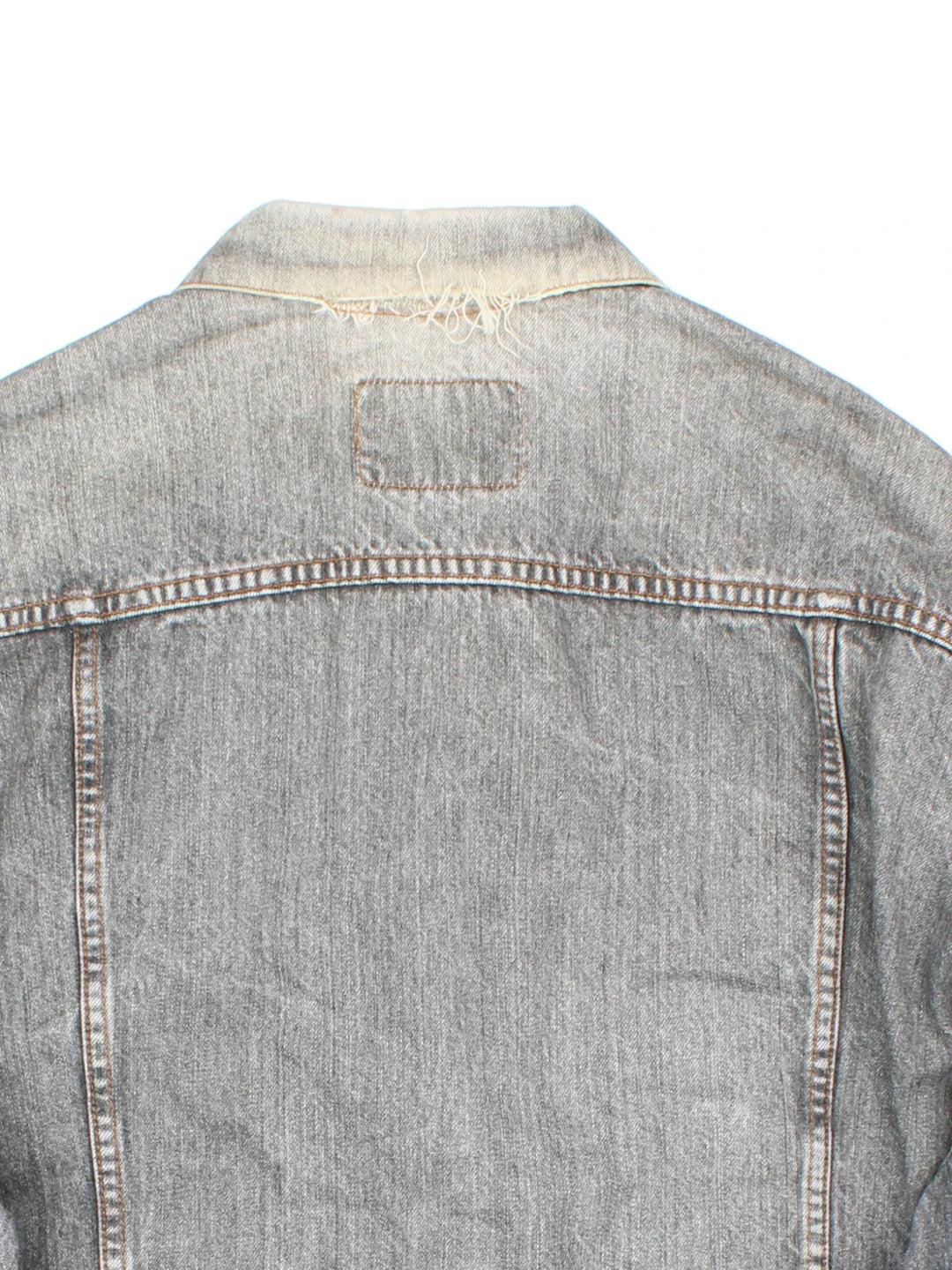 Vintage Levi Strauss Silver Tab Denim Jacket in a grey colourway. Buttons up and has multiple pockets, and the logo tab embroidered on the chest.