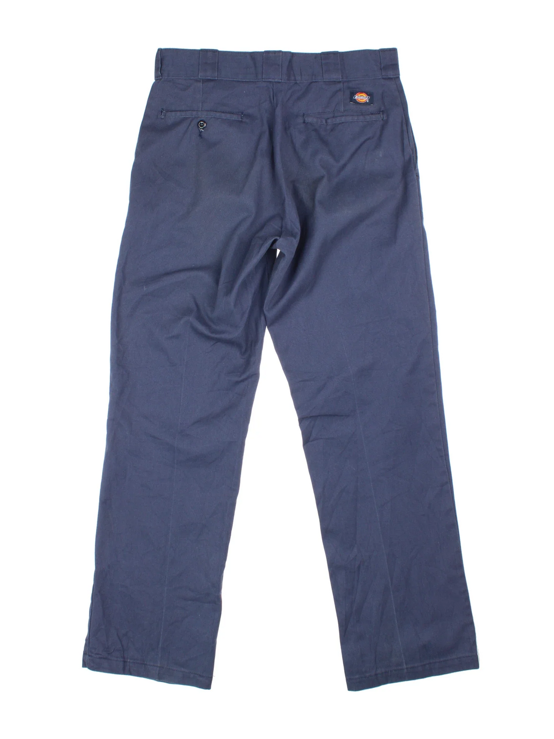 Dickies 874 Trousers in blue colourway with pockets and the logo embroidered on the back.