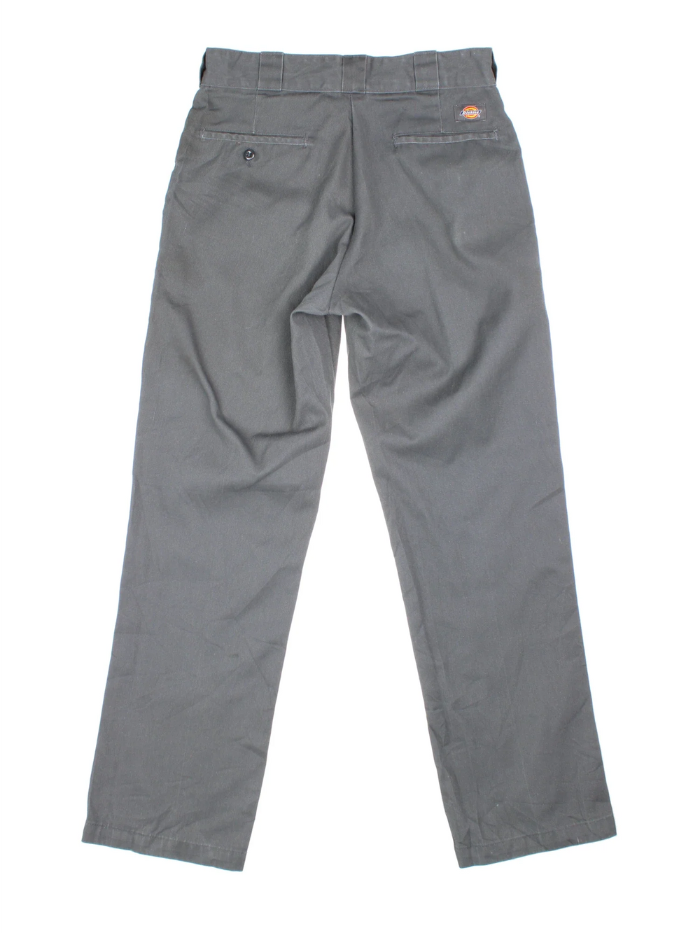 Dickies 874 Trousers in grey colourway with pockets and the logo embroidered on the back.