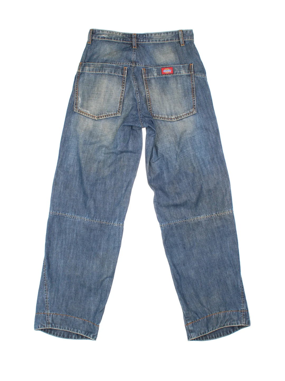 Dickies Jeans in blue colourway with multiple pockets and the logo embroidered on the front/back.