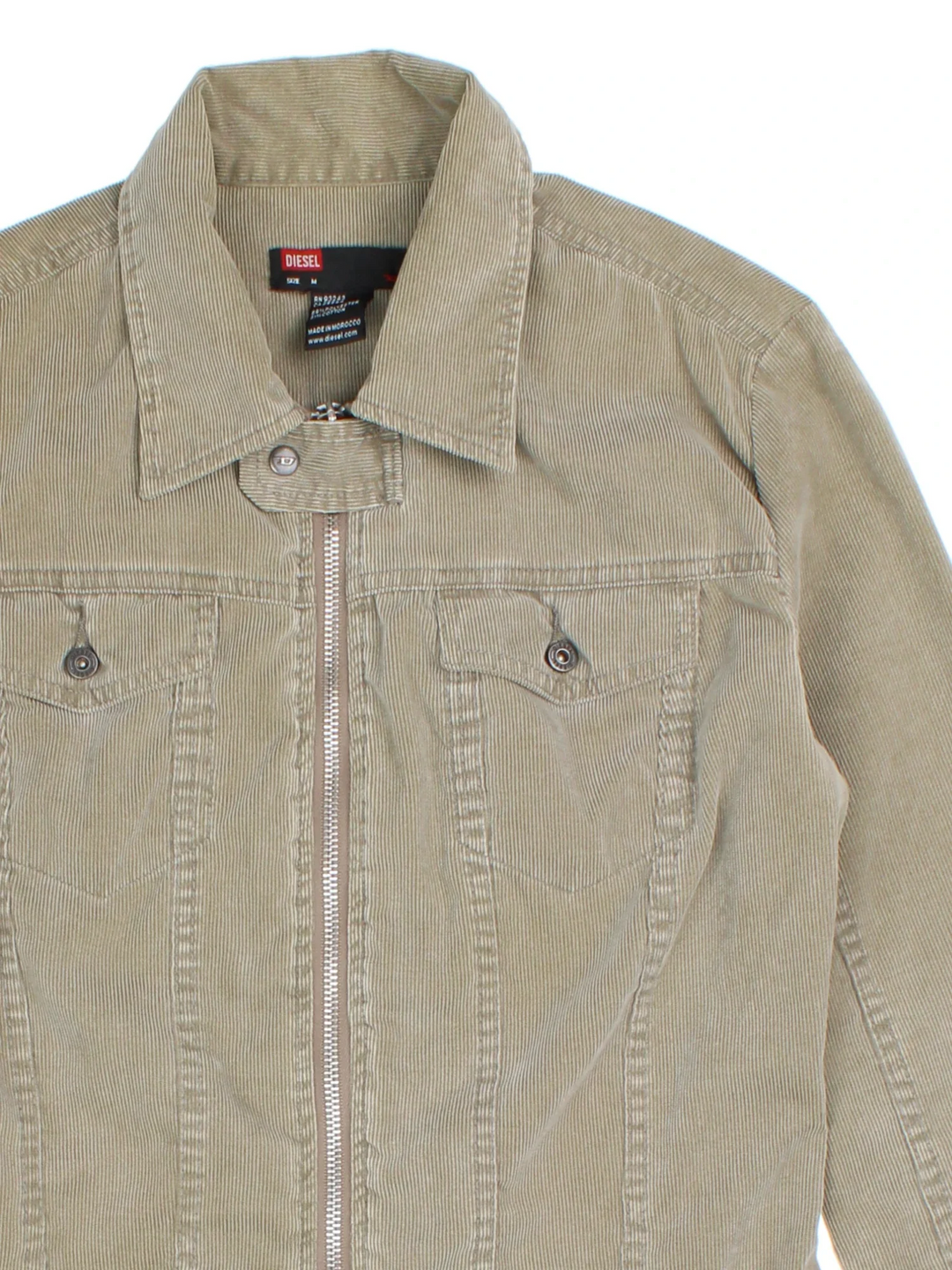 Y2K Diesel Shirt Dress in grey colourway. Zip up fastening with multiple pockets and embroidered branding.