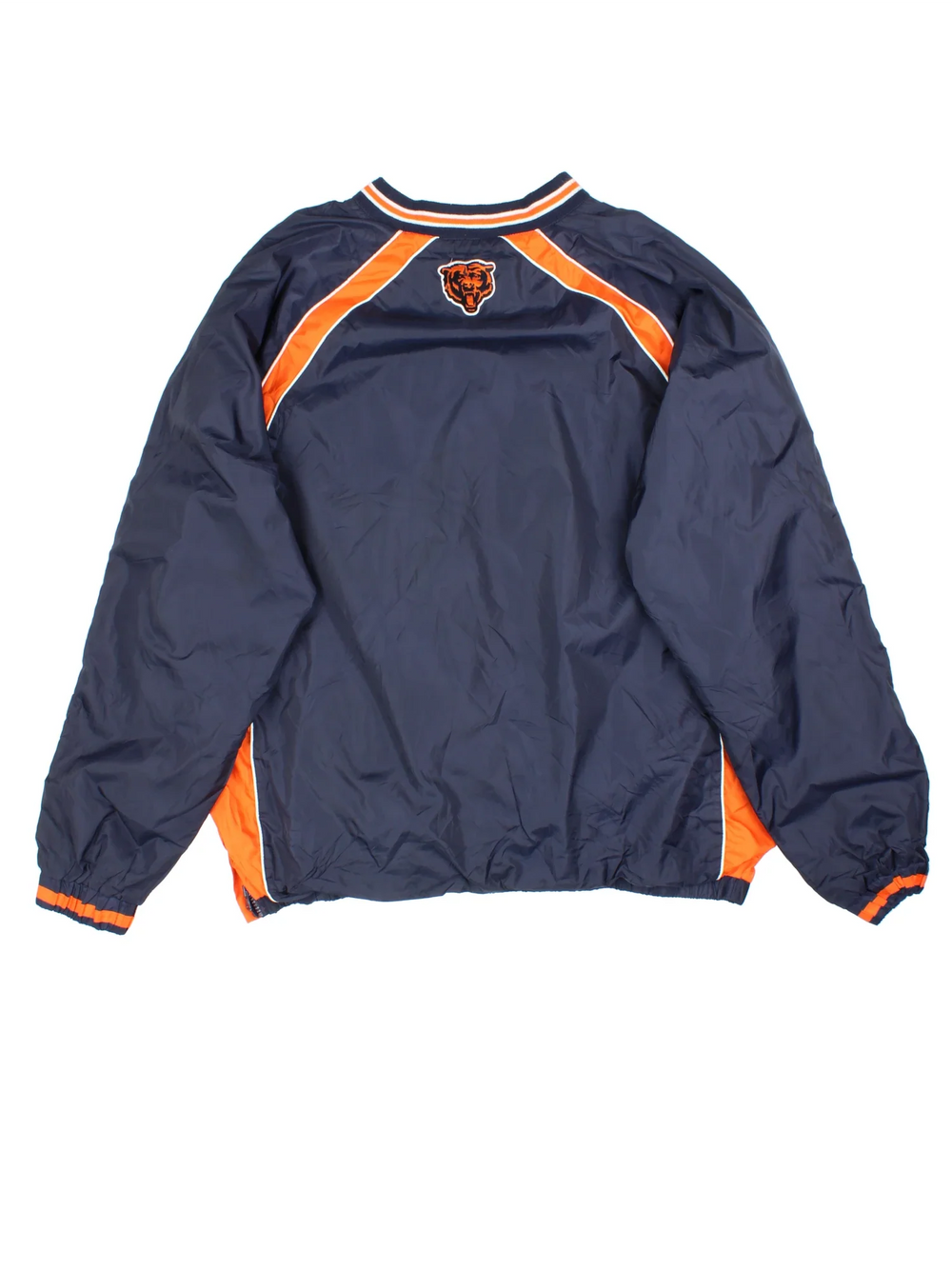 NFL Chicago Bears Drill Training Top in a blue/orange colourway. V neck, side pockets, contast detail and the logo embroidered on the front/back.
