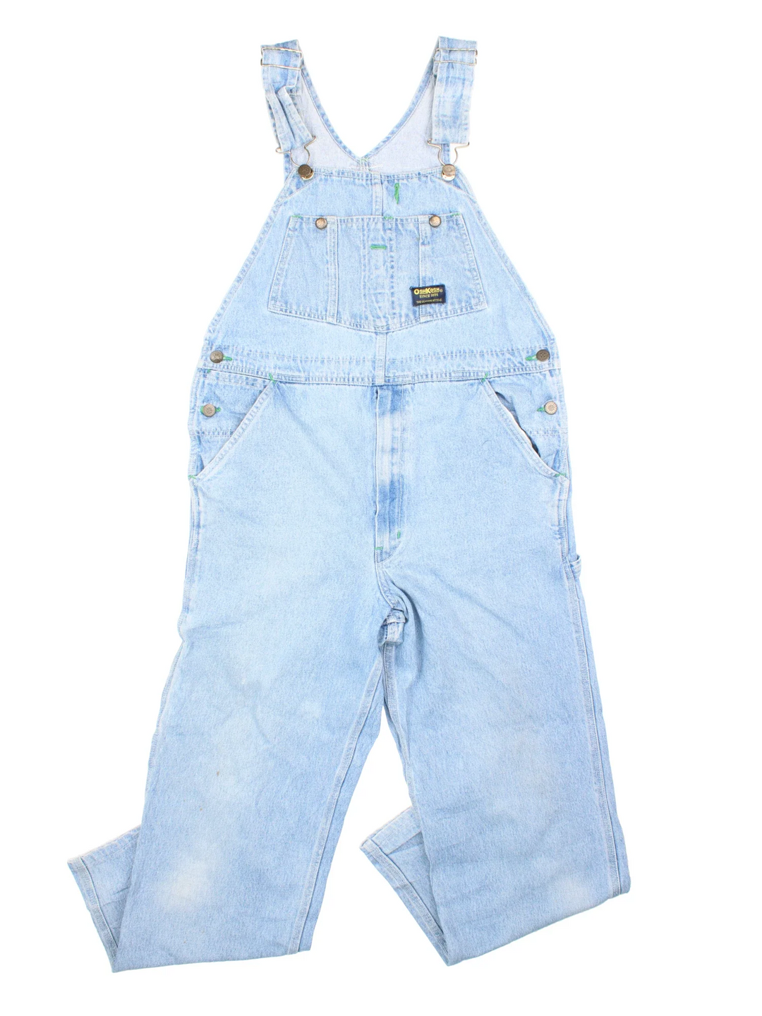 Osh Kosh Dungarees in blue colourway with multiple pockets, adjustable straps and the logo embroidered on the front.