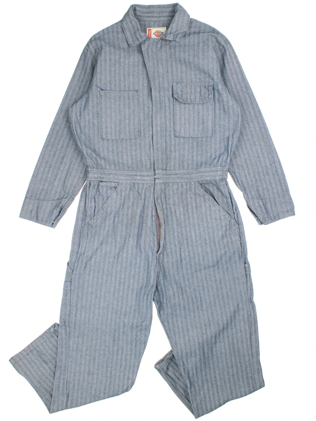 Dickies Boiler Suit in blue colourway. Collared with multiple pockets and zip fastening.