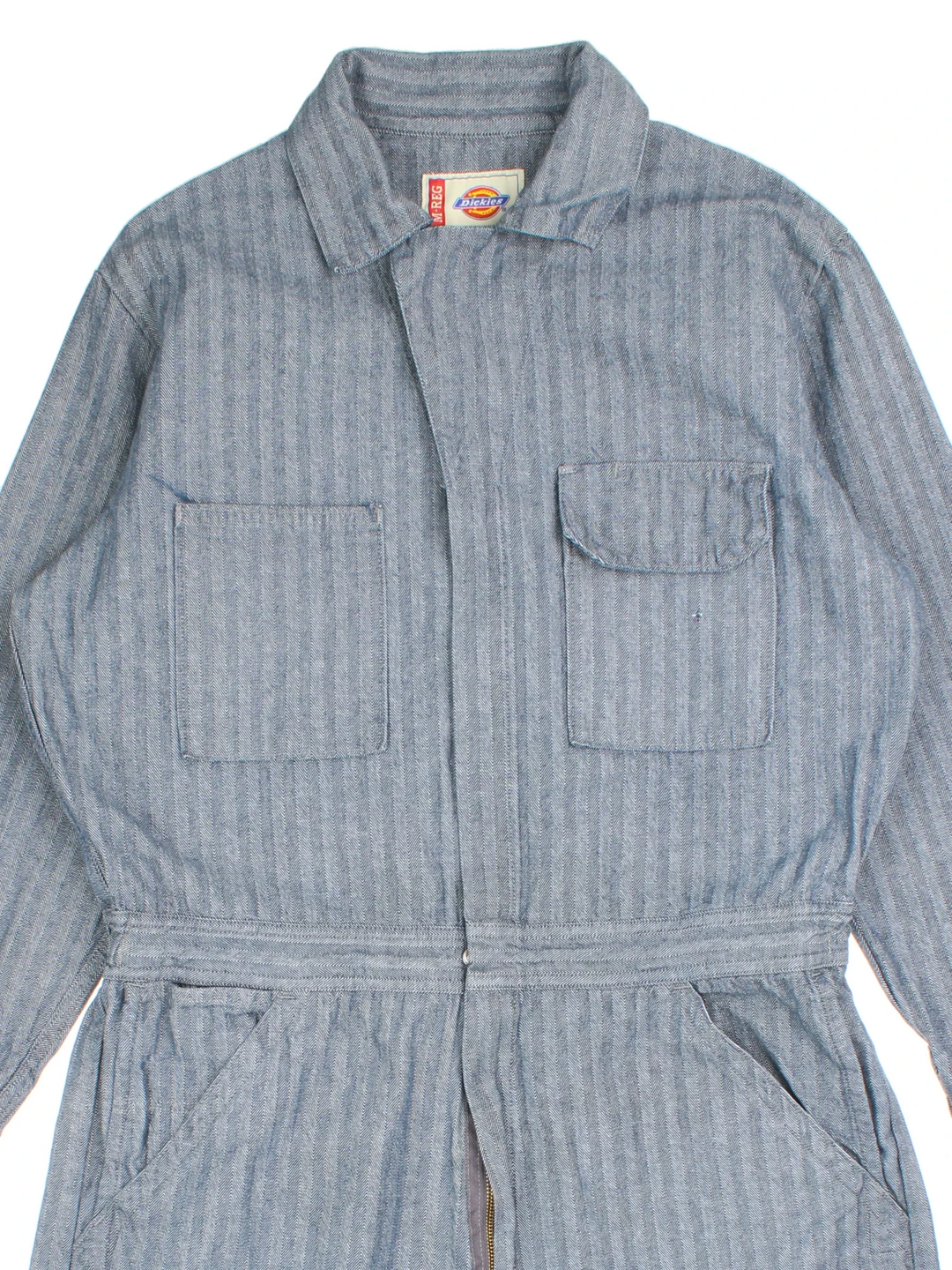 Dickies Boiler Suit in blue colourway. Collared with multiple pockets and zip fastening.
