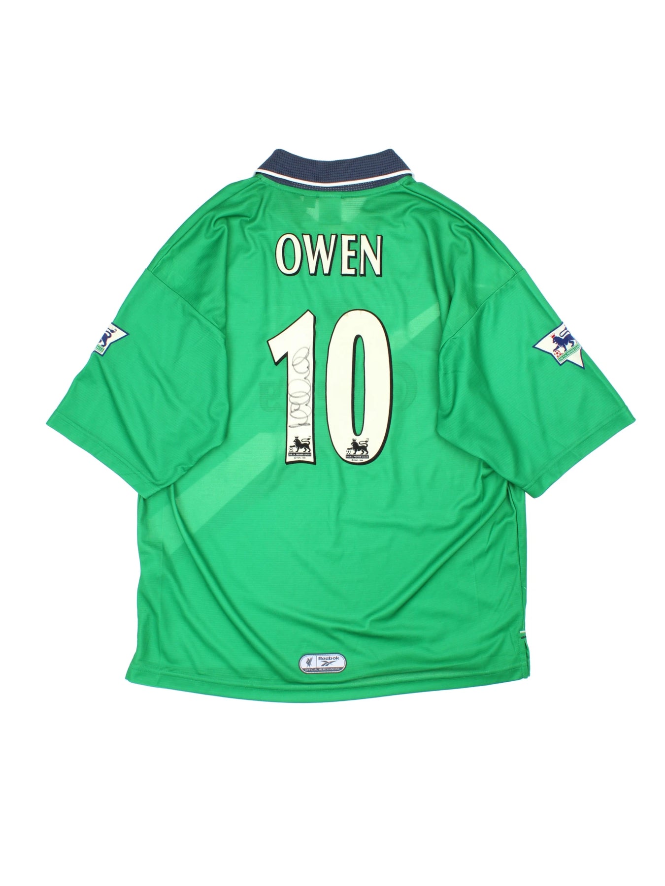 1999 Liverpool Away Football Shirt Signed by Michael Owen Reebok