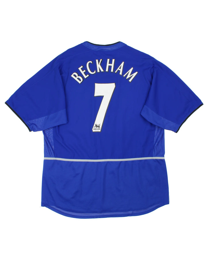 Manchester United 2002-03 Beckham #7 Third Football Shirt (Size XL)