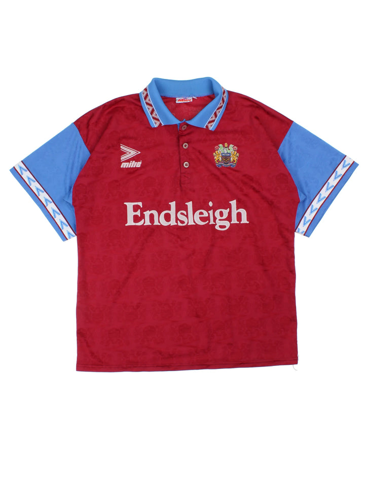 Burnley 1993-95 Mitre Home Football Shirt - needs extra pics check description (Size M)