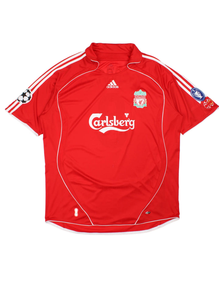 Liverpool 2006-08 Gerrard #8 Champions League Football Shirt (Size XL)