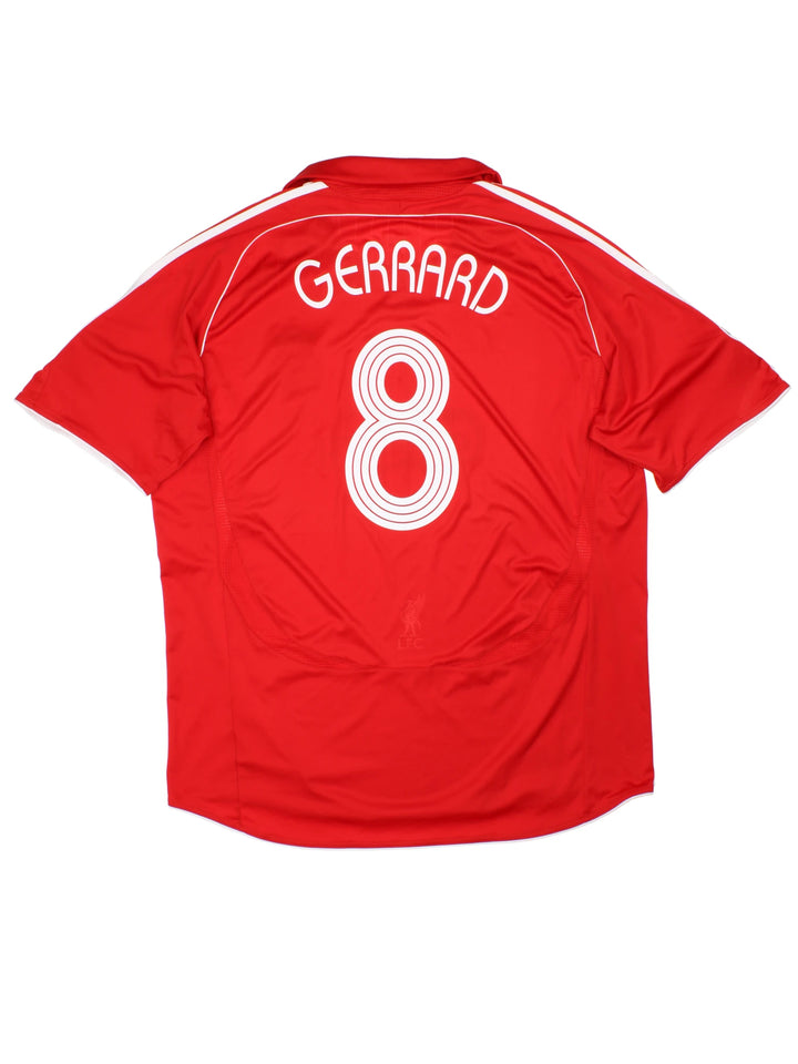 Liverpool 2006-08 Gerrard #8 Champions League Football Shirt (Size XL)