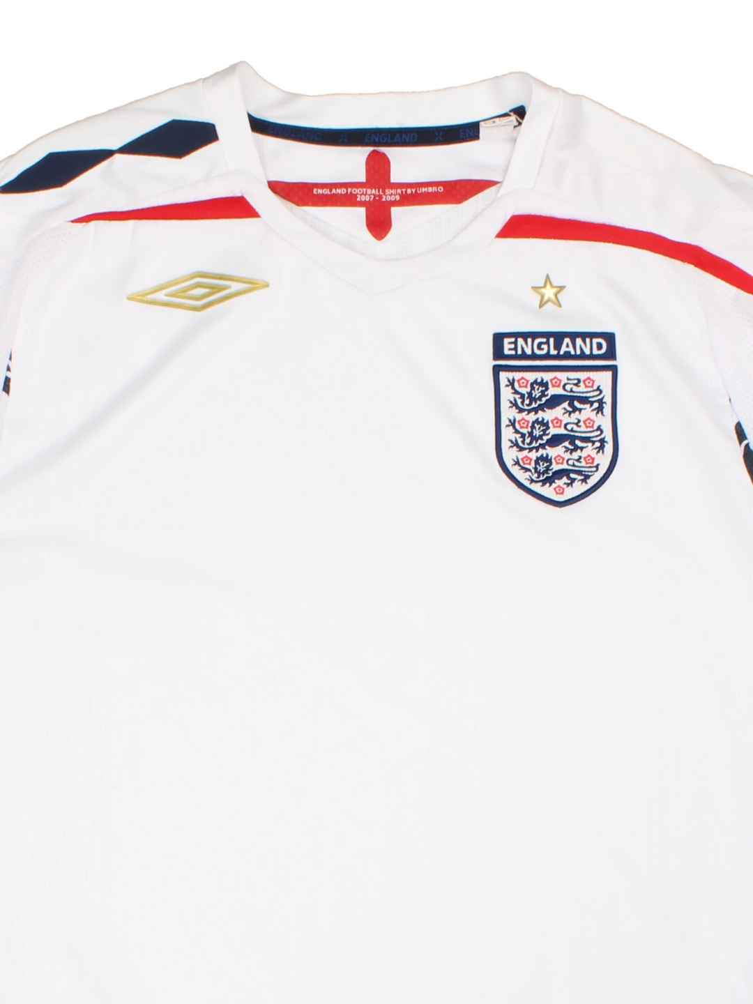 England 2007-09 Umbro Football Shirt (Size L)