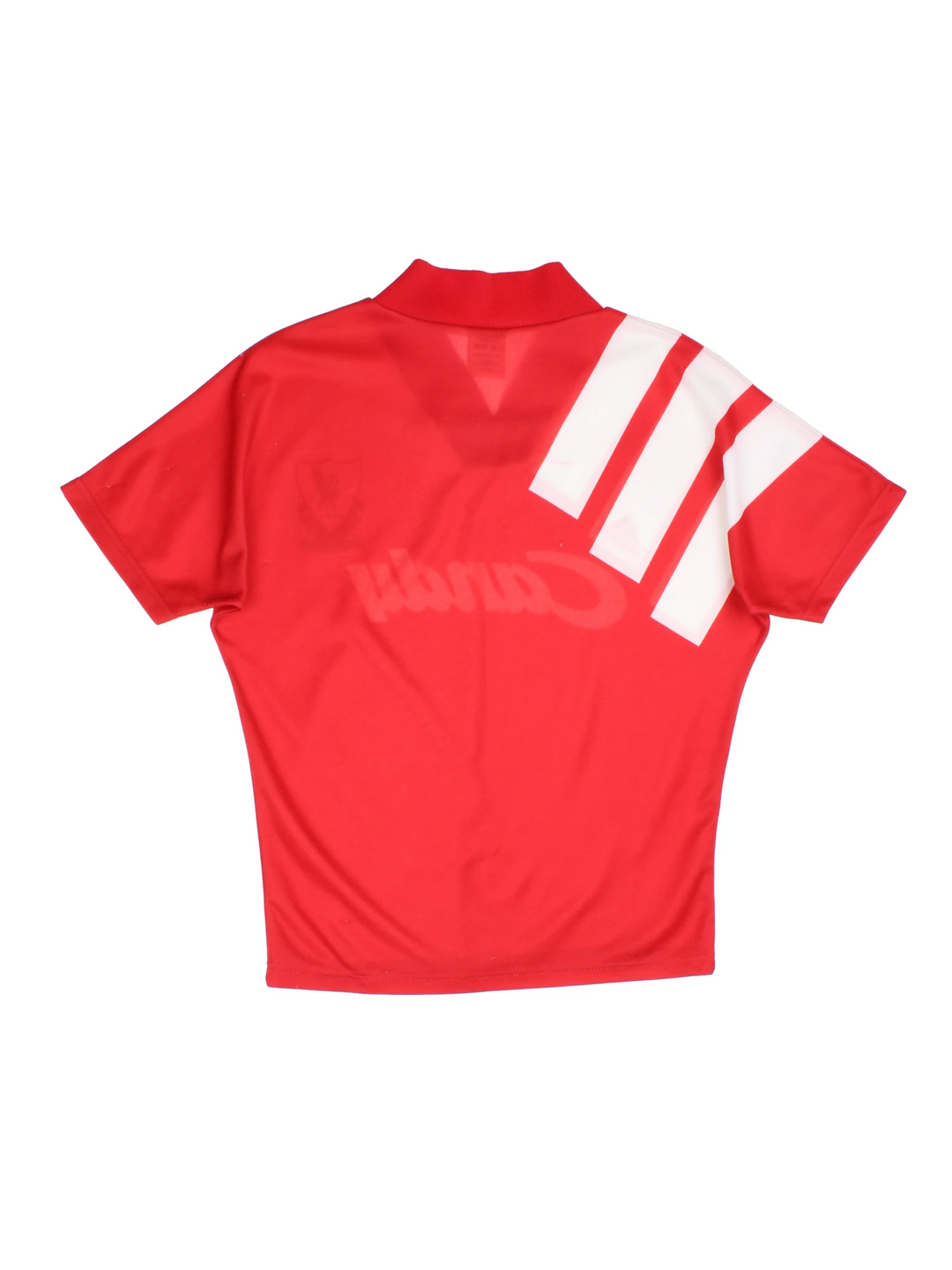 Liverpool 1991/92 Adidas Home Football Kit in the red and white team colourway, v neck and has the logos printed on the front. 