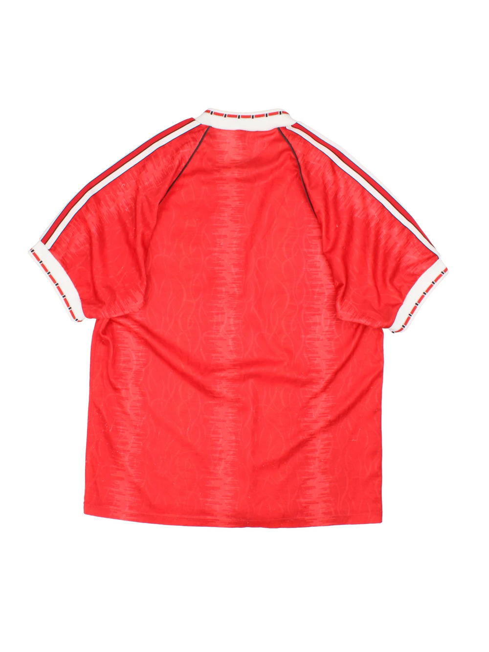1990-91 Manchester United home football shirt, by Adidas. Printed badge and sponsors