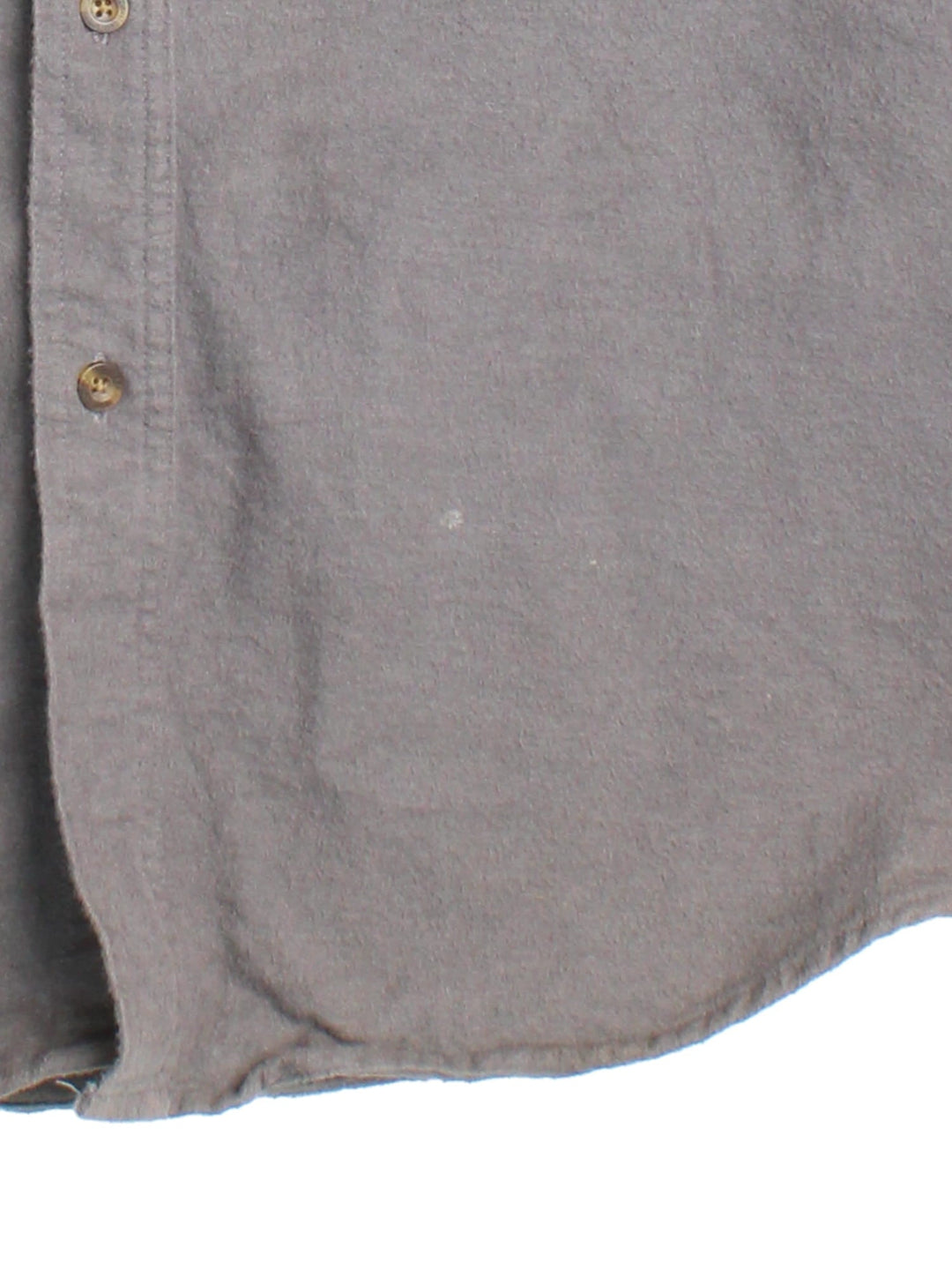 Carhartt Shirt in a grey colourway, button up with front patch pockets and leather branding tab.