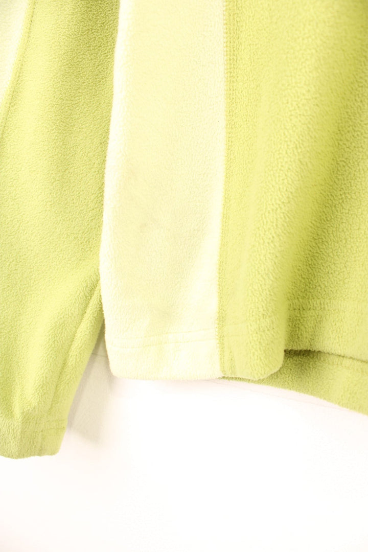 Green Nike ACG 1/2 zip fleece with paler green panelling on the sides and sleeves. 