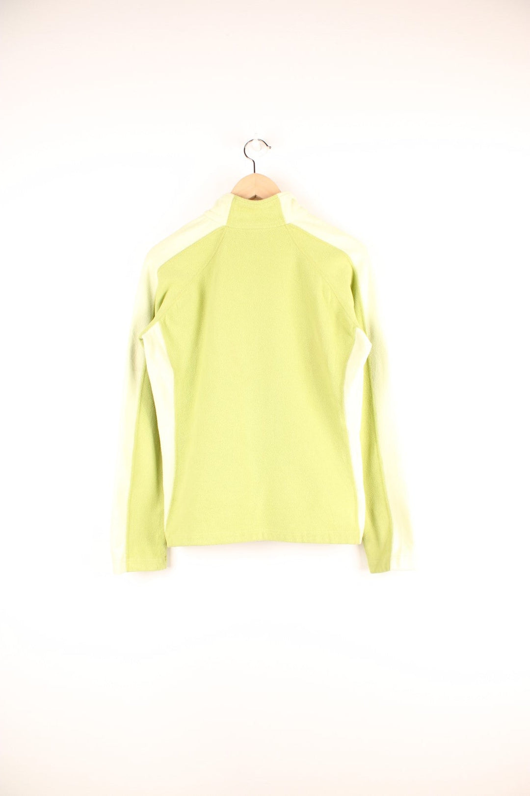 Green Nike ACG 1/2 zip fleece with paler green panelling on the sides and sleeves. 