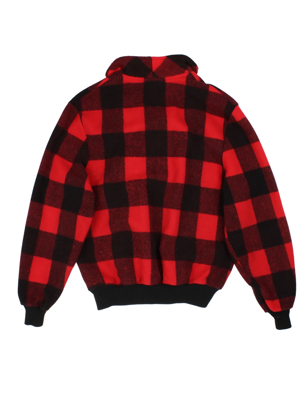 Vintage Penfield Buffalo Plaid Fleece in a red and black colourway. 1/4 zips up closure and has side pockets.