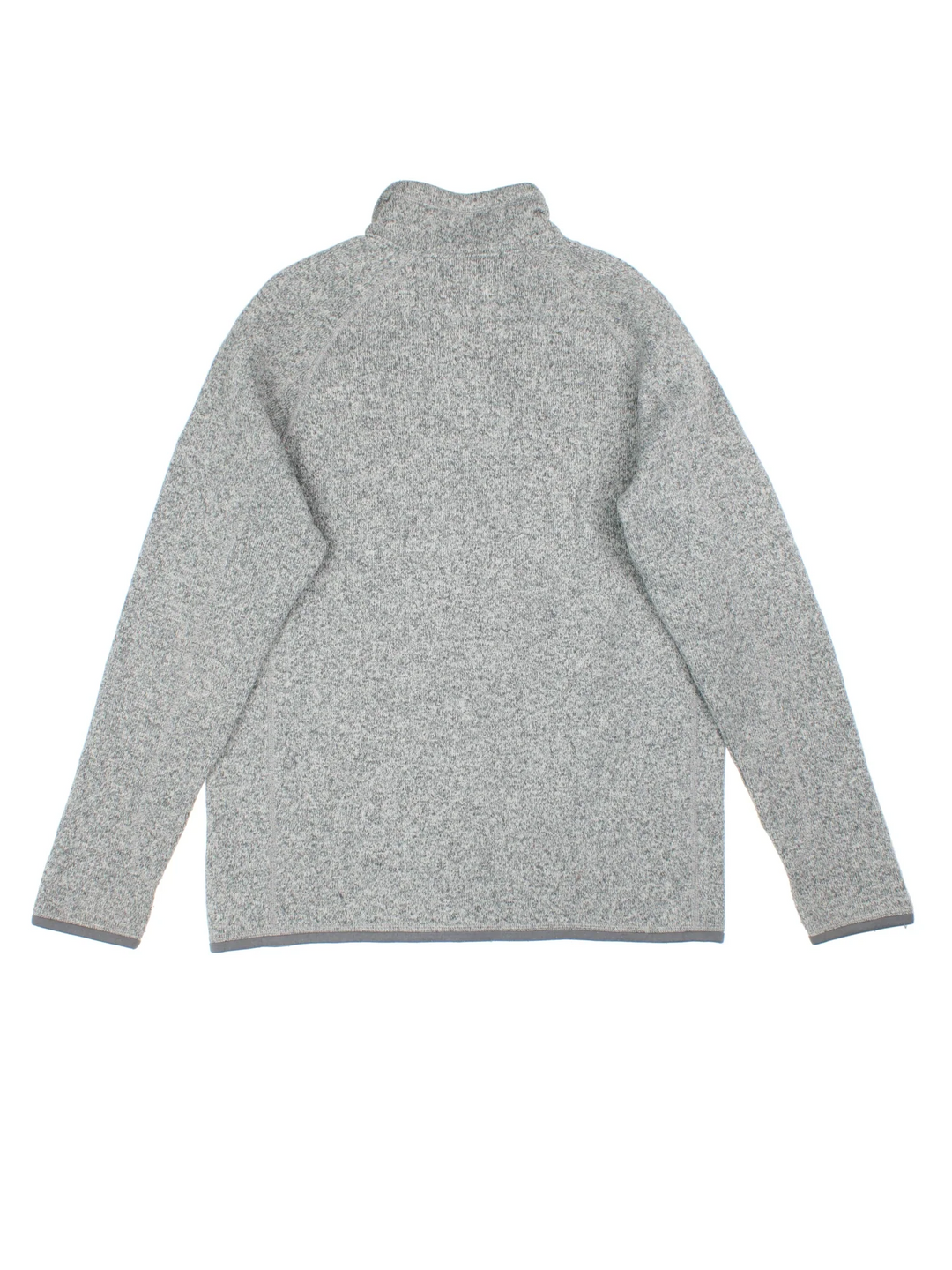 Patagonia Fleece in a grey colourway. 1/4 zip up closure and has a chest pocket, and the logo embroidered on the front.
