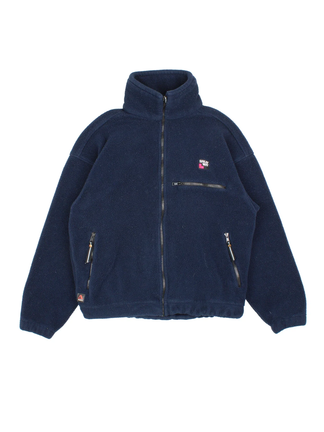 Vintage Sprayway Fleece in a blue colourway. Zips up and has multiple pockets, and the logo embroidered on the front and back.