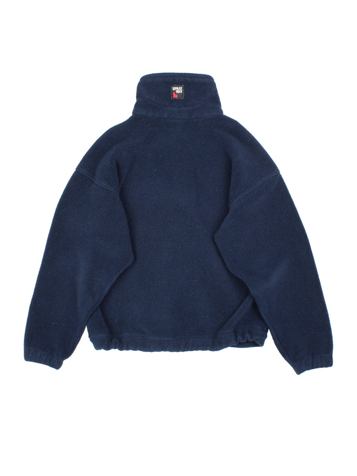 Vintage Sprayway Fleece in a blue colourway. Zips up and has multiple pockets, and the logo embroidered on the front and back.