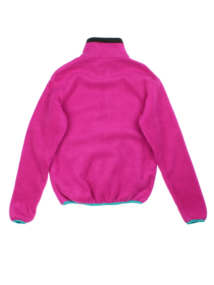 Vintage 90's REI Fleece in a pink colourway. Zips up and has side pockets, and the logo embroidered on the front.