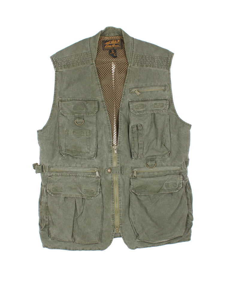 ウェア vintage 80s eddie bauer fishing vest Eddie Bauer 80s Vintage Fishing Vest Black Tag Cotton