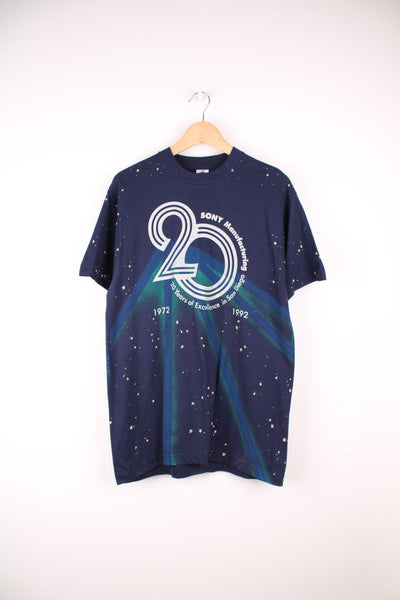 80s 90s SONY vtg tシャツ フルーツ BEST ソニー 企業 紺 20 Years Of Sony T-Shirt (Size M) – VintageFolk