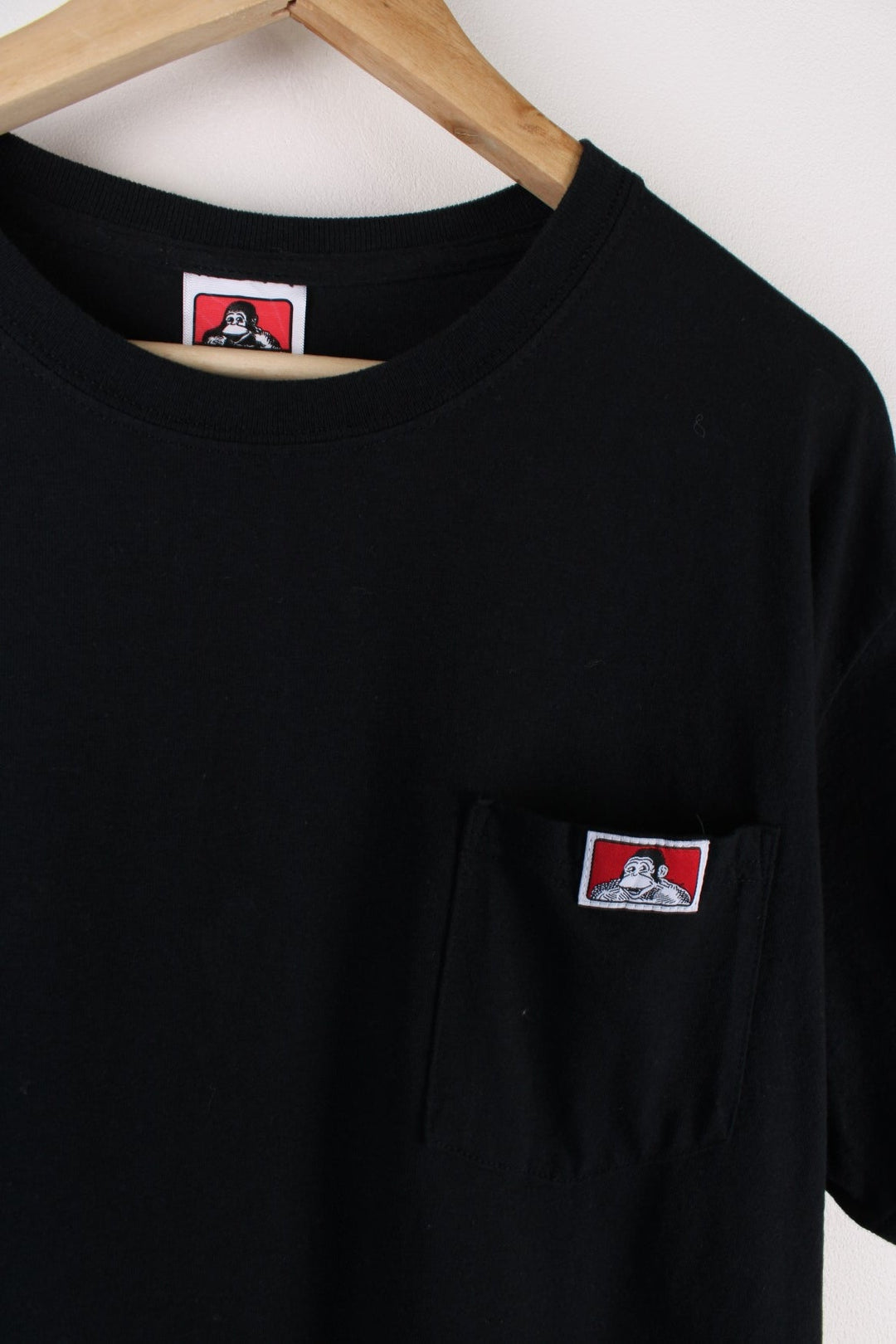 Vintage Ben Davis T-Shirt in a black colourway with the logo embroidered on the front chest pocket.