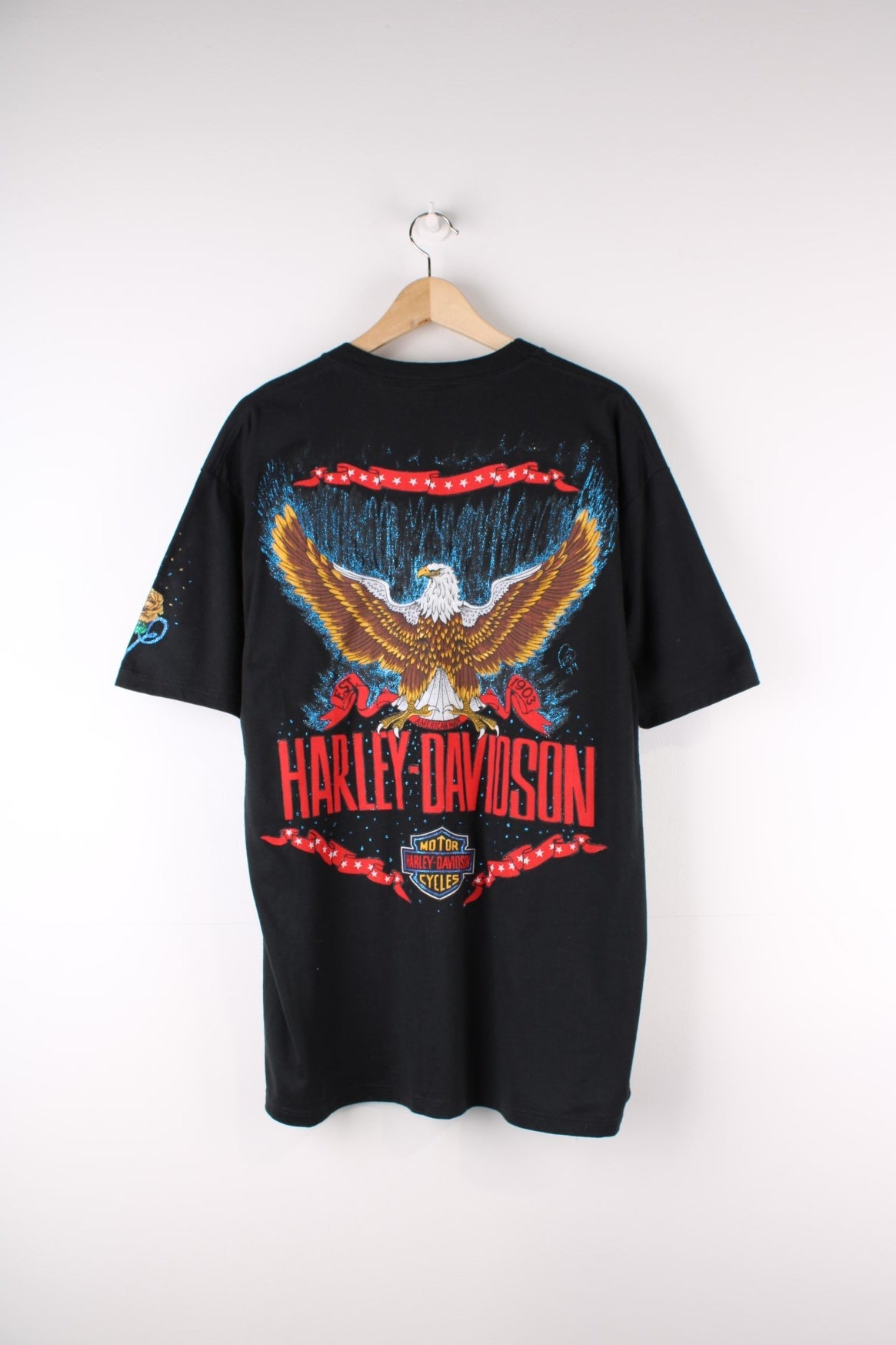Harley Davidson Painted T-Shirt (Size L) – VintageFolk