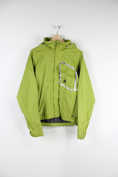 Women's Nike ACG Storm-Fit jacket. Lime green lightweight jacket featuring a full zip and hood.  good condition - ACG label has started to peel away and has a small mark on the sleeve (see photos)  Size in Label:  Women's S