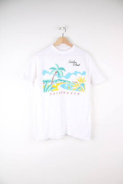 Vintage Catalina Island California single stitch t-shirt with printed graphic on the front  