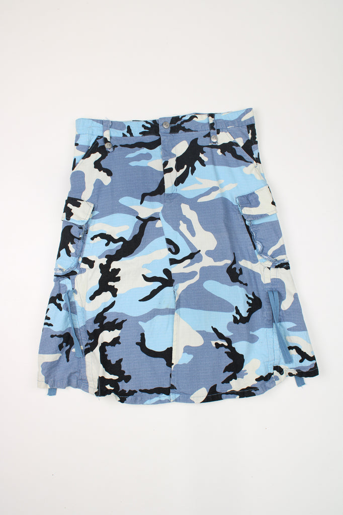 Camouflage blue skirt shop