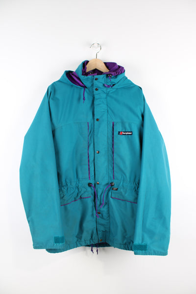 Vintage Berghaus Gemini GTX ZX Gore-Tex zip through teal green jacket