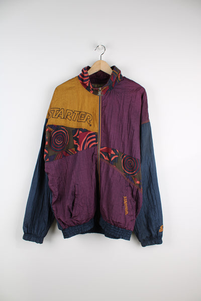 Vintage 90's Starter Rugged Terrain purple/maroon windbreaker style zip through jacket