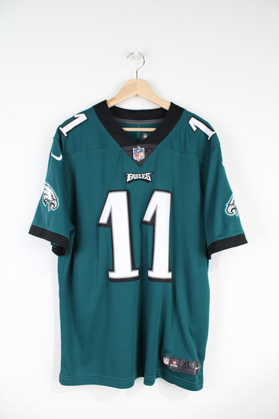 Teal green Philadelphia Eagles NFL jersey, by Nike with embroidered name and number on the front and back Carson Wentz #11 