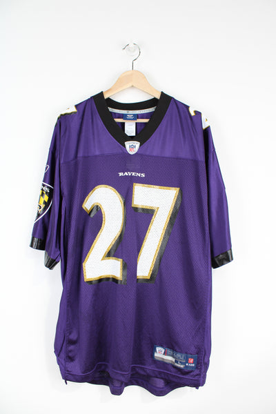 Ray Rice Baltimore Ravens purple NFL Jerseys with printed lettering and badges